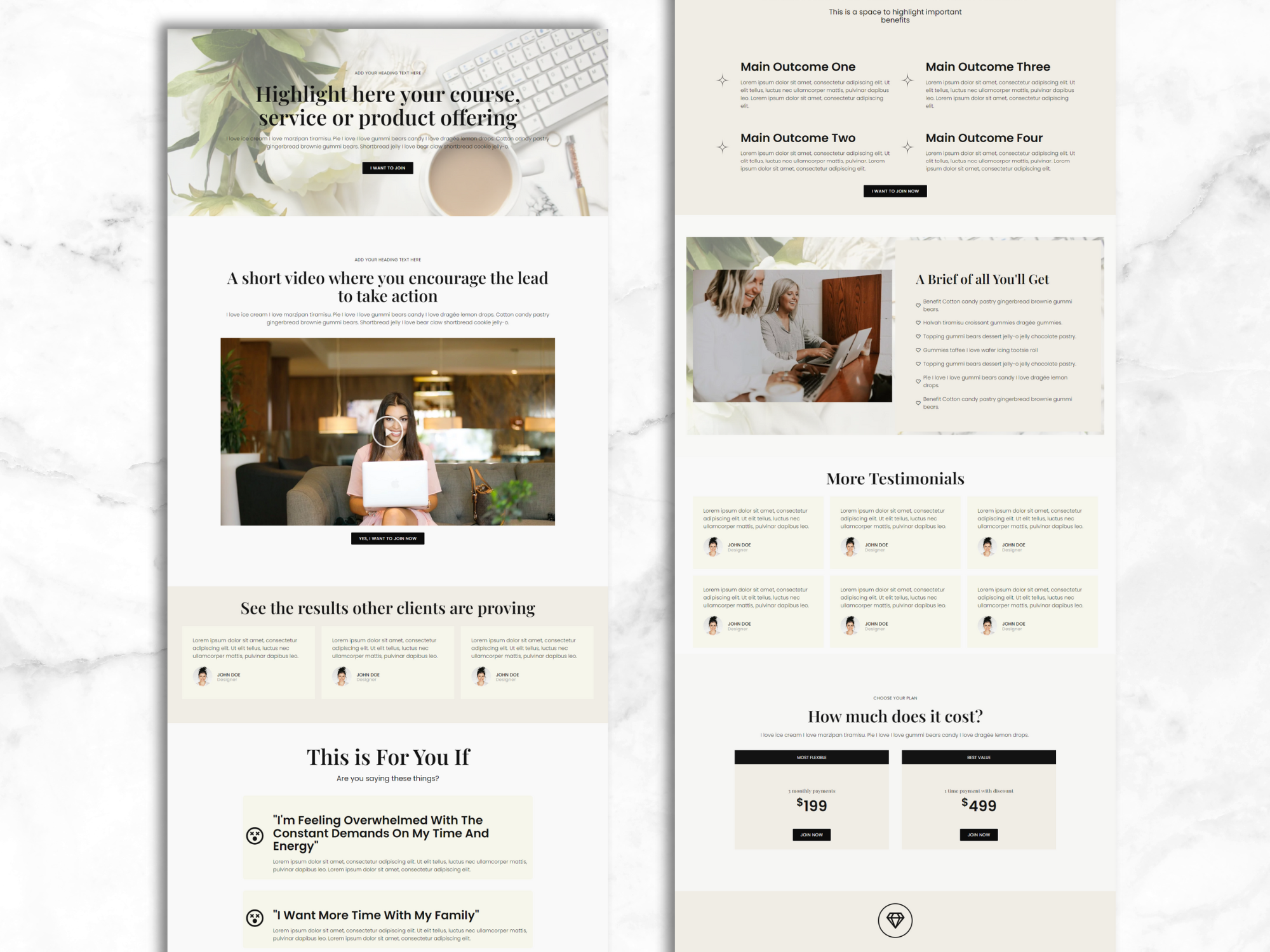 COVER - Sales Page Elementor Template (2000 × 1500 px)